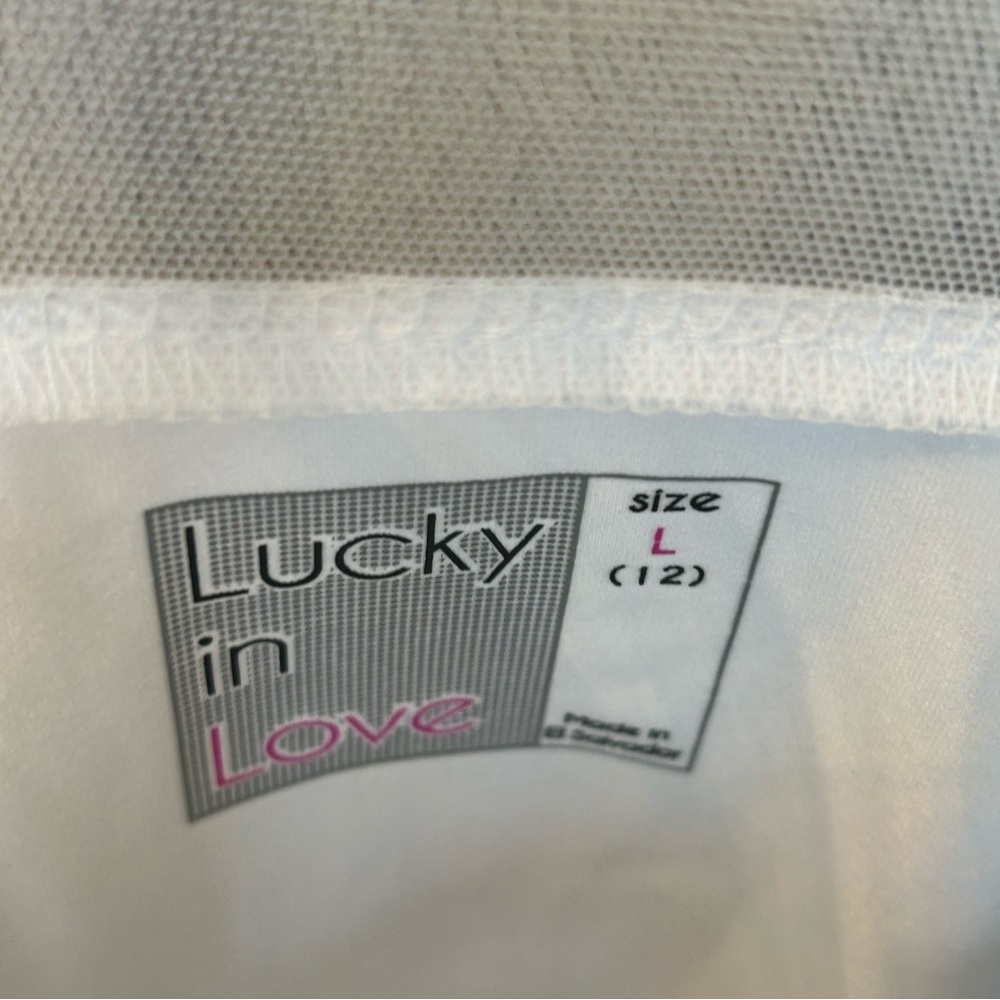 LUCKY IN LOVE RETRO MUSE MESH WHITE SIZE L - Picture 5 of 7